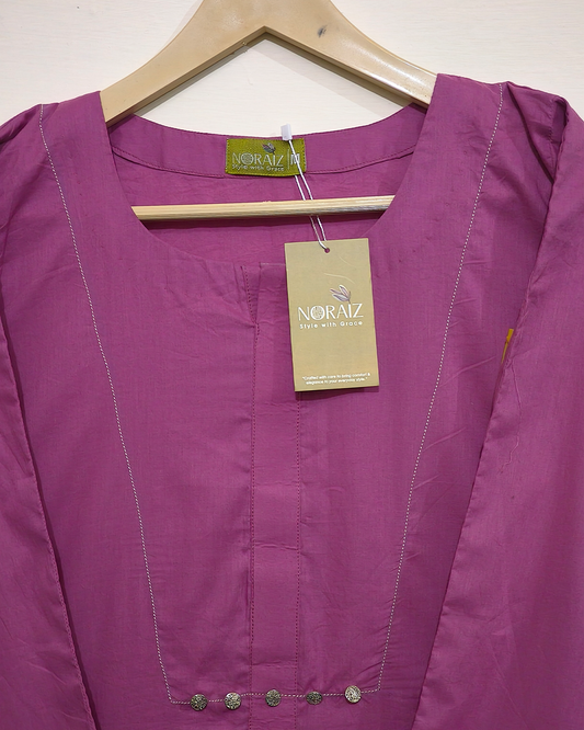 Mauve Classic| 2-Piece Stitched Summer Cotton Set