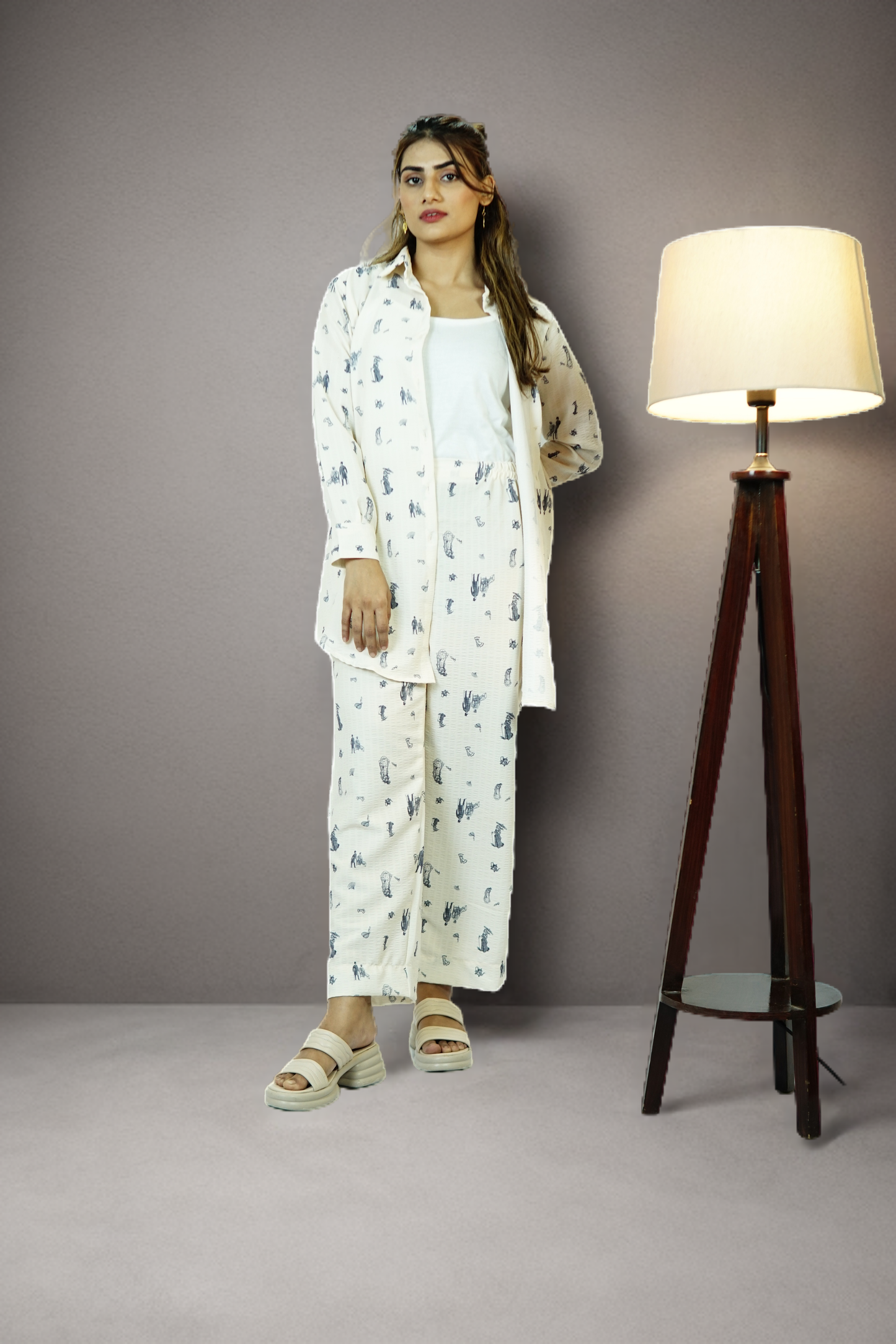 Blue Mist — Cotton Georgette 2-Piece Set