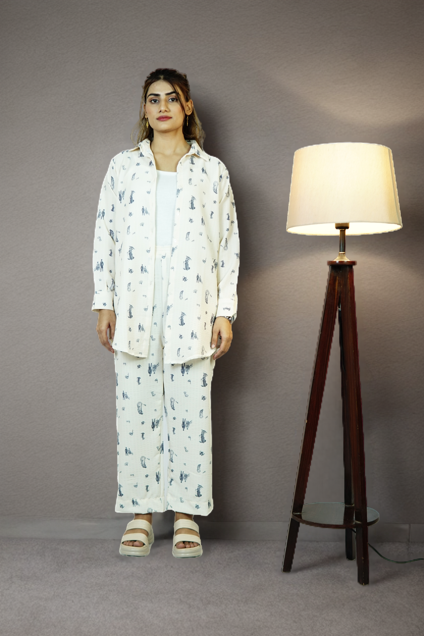 Blue Mist — Cotton Georgette 2-Piece Set