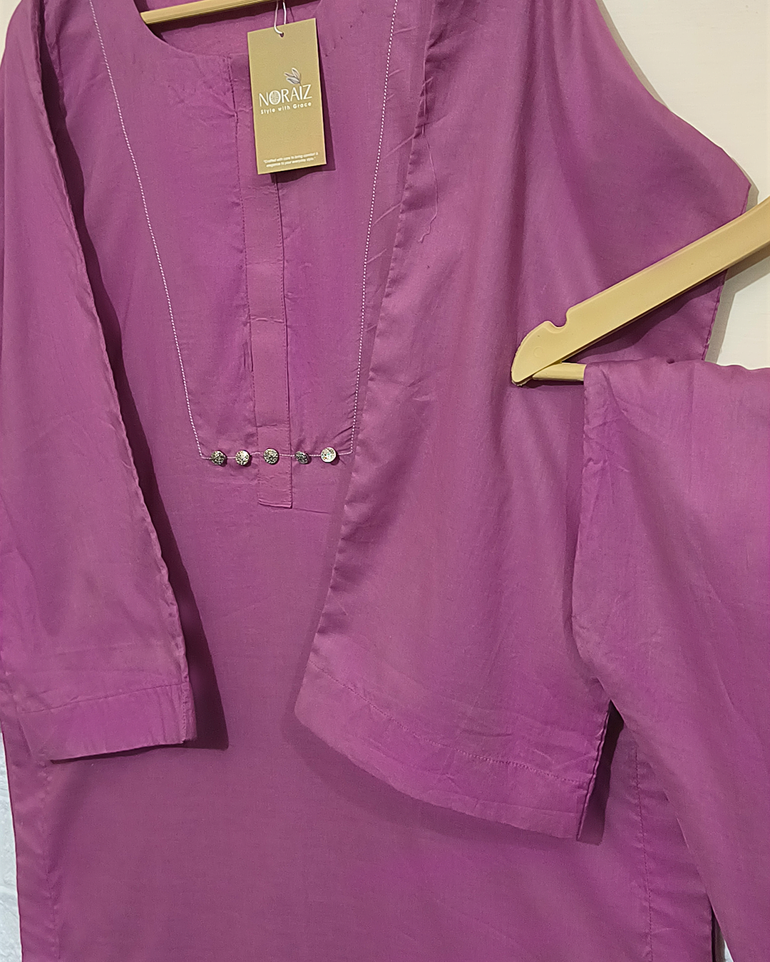 Mauve Classic| 2-Piece Stitched Summer Cotton Set