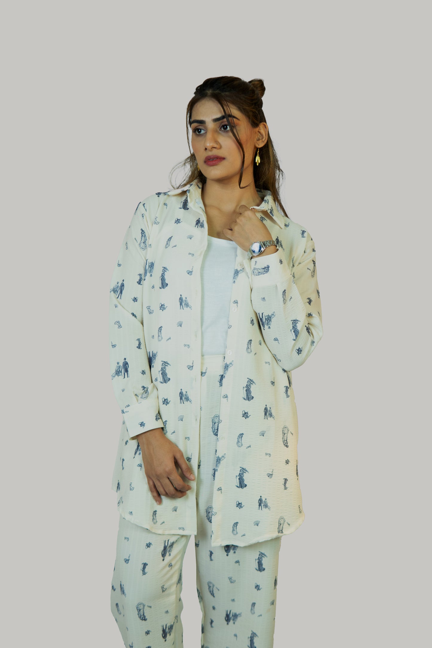 Blue Mist — Cotton Georgette 2-Piece Set
